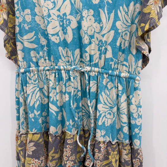 Daily Practice Anthropologie Dress Women Small Blue Gray Boho Peasant Prairie - Picture 4 of 12